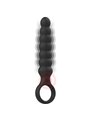Black&Silver Bob - Dilatatore Anale in Silicone con Vibrazione - Nero