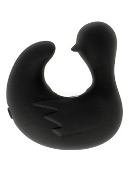 Black&Silver Ducky - Vibratore Da Dito a Forma di Anatra 11 Funzioni - Nero