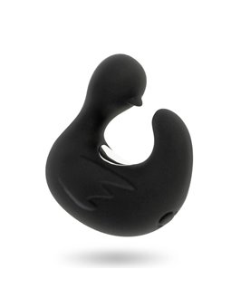 Black&Silver- Duckymania Rechargeable Silicone Stimulating Duck Thimble