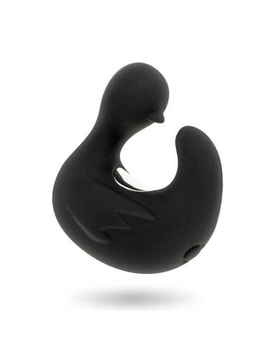 Black&Silver Ducky - Vibratore Da Dito a Forma di Anatra 11 Funzioni - Nero