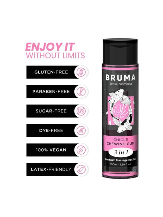 Bruma - Olio Da Massaggio Effetto Calore Aroma Chewing Gum - 100 ML