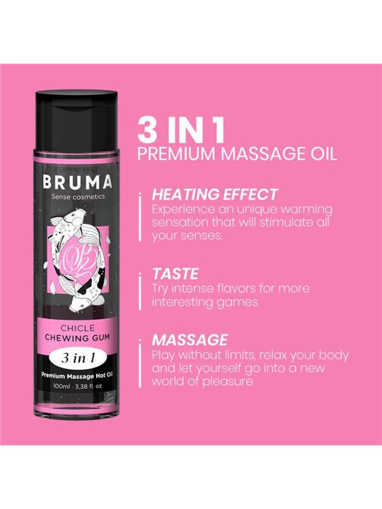 Bruma - Olio Da Massaggio Effetto Calore Aroma Chewing Gum - 100 ML
