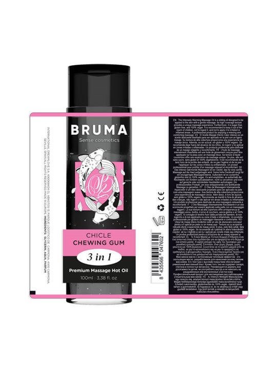 Bruma - Olio Da Massaggio Effetto Calore Aroma Chewing Gum - 100 ML
