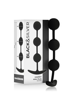 Black&Silver - Harry Anal Rosary 3 Silicone Spheres 14 CM