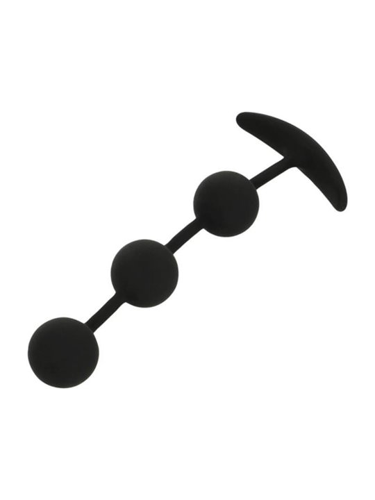 Black&Silver Harry - Palline Anali in Silicone con Manico 14 CM