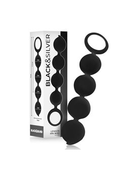 Black&Silver - Lennon Anal Rosary 4 Silicone Spheres 15 CM