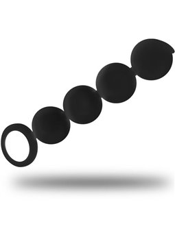 Black&Silver Lennon - Palline Anali in Silicone 15 CM
