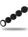Black&Silver Lennon - Palline Anali in Silicone 15 CM