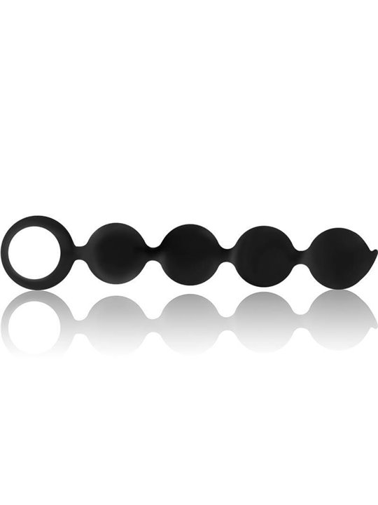 Black&Silver Lennon - Palline Anali in Silicone 15 CM