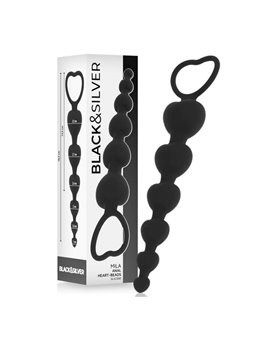 Black&Silver - Mila Anal Chain Of Hearts 18 CM