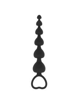 Black&Silver - Mila Anal Chain Of Hearts 18 CM