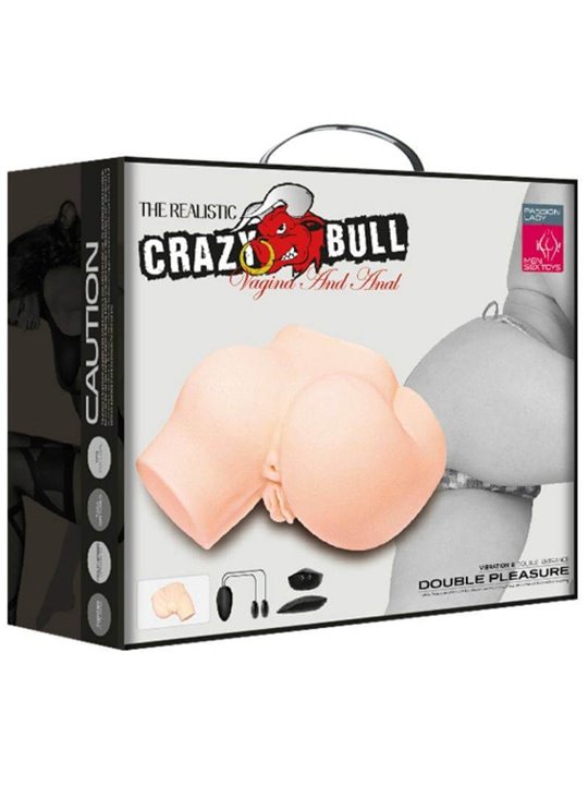 Crazy Bull 5 - Masturbatore Uomo Vibrante Busto con Ano e Vagina Realistici