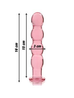 Nebula Series By Ibiza - Modello 10 Dildo in Vetro Borosilicato 16,5 X 3,5 CM Rosa
