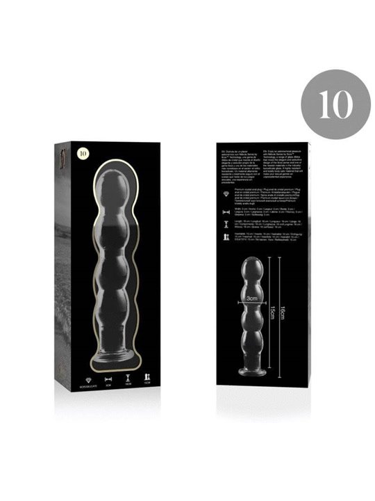 Nebula Series By Ibiza - Modello 10 Dildo in Vetro Borosilicato 16,5 X 3,5 CM Trasparente