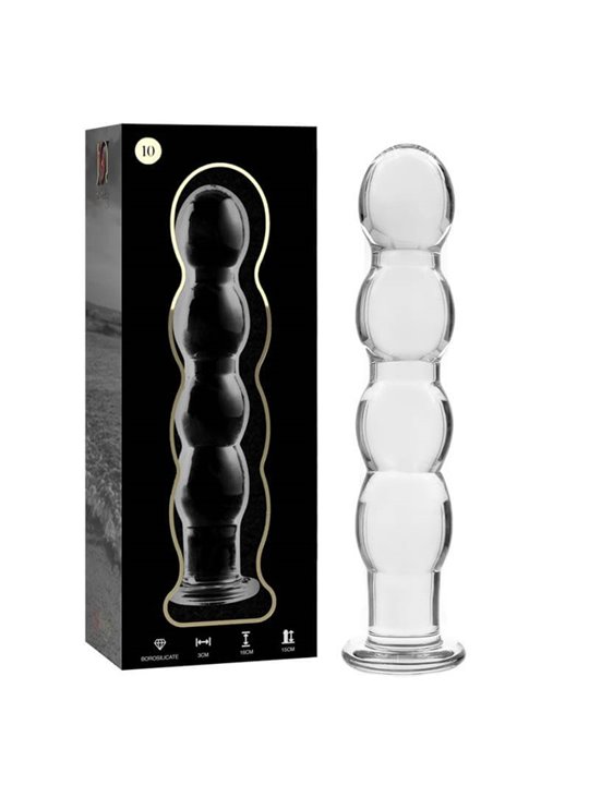 Nebula Series By Ibiza - Model 10 Dildo Borosilicate Glass 16.5 X 3.5 CM Clear
