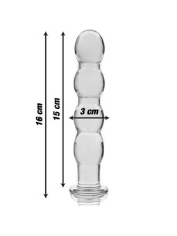 Nebula Series By Ibiza - Modello 10 Dildo in Vetro Borosilicato 16,5 X 3,5 CM Trasparente