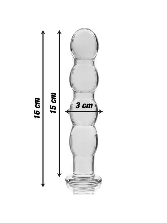 Nebula Series By Ibiza - Modello 10 Dildo in Vetro Borosilicato 16,5 X 3,5 CM Trasparente