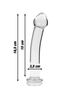 Nebula Series By Ibiza - Modello 11 Dildo in Vetro Borosilicato 16 X 3 CM Trasparente