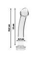Nebula Series By Ibiza - Modello 11 Dildo in Vetro Borosilicato 16 X 3 CM Trasparente
