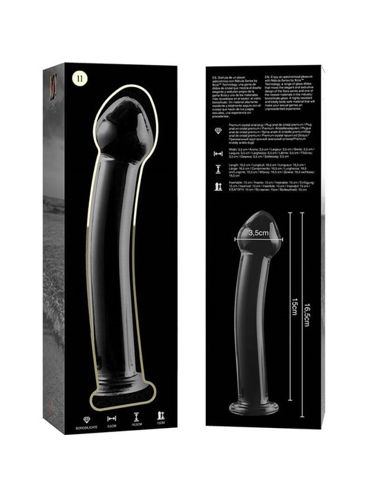 Nebula Series By Ibiza - Modello 11 Dildo in Vetro Borosilicato 16 X 3 CM Trasparente