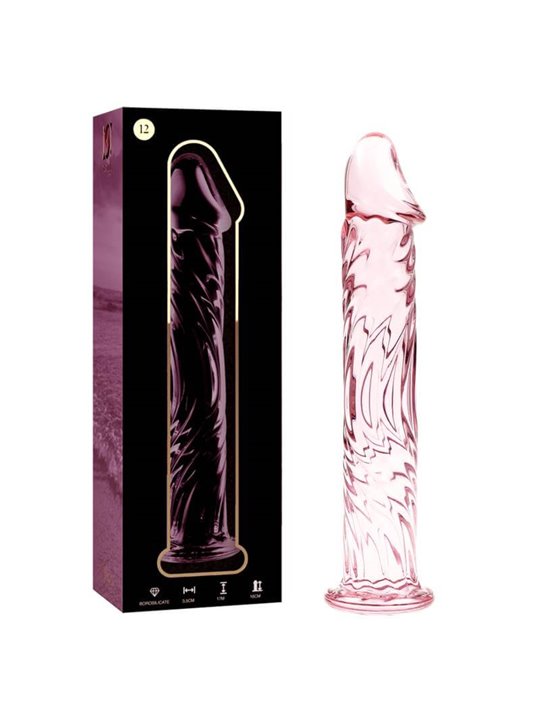 Nebula Series By Ibiza - Model 12 Dildo Borosilicate Glass 17 X 3.5 CM Pink