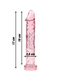 Nebula Series By Ibiza - Modello 12 Dildo in Vetro Borosilicato 17 X 3,5 CM Rosa