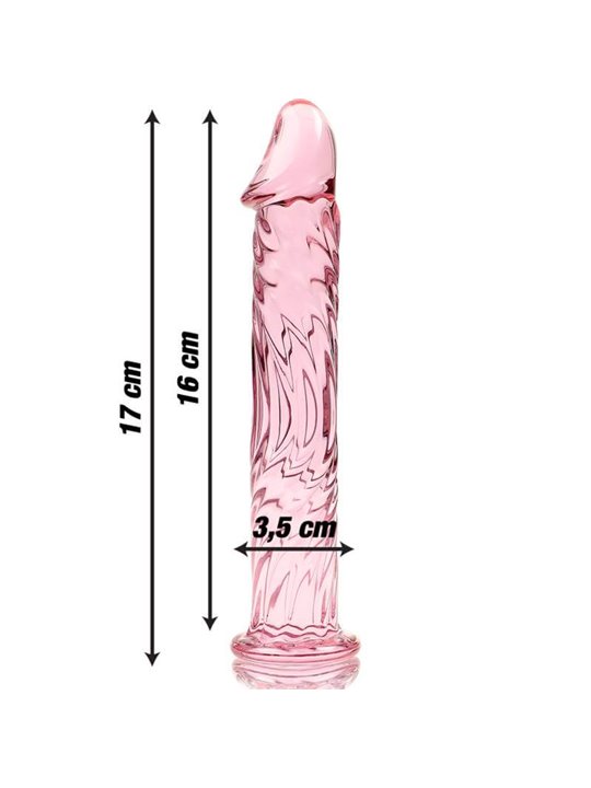 Nebula Series By Ibiza - Model 12 Dildo Borosilicate Glass 17 X 3.5 CM Pink