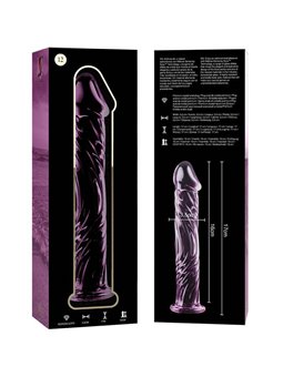 Nebula Series By Ibiza - Model 12 Dildo Borosilicate Glass 17 X 3.5 CM Pink
