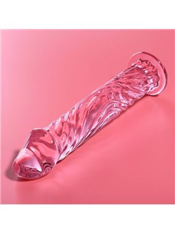 Nebula Series By Ibiza - Model 12 Dildo Borosilicate Glass 17 X 3.5 CM Pink