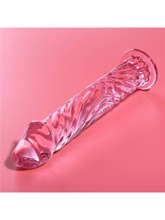 Nebula Series By Ibiza - Model 12 Dildo Borosilicate Glass 17 X 3.5 CM Pink