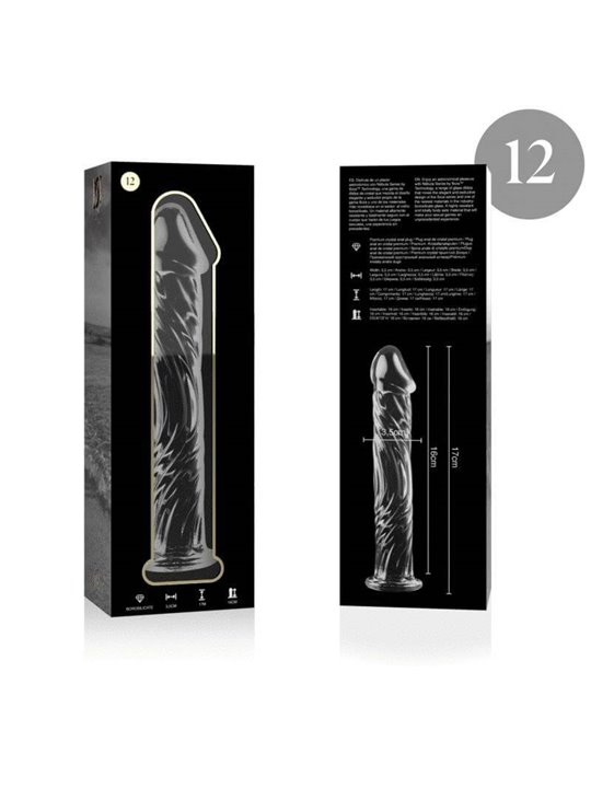 Nebula Series By Ibiza - Model 12 Dildo Borosilicate Glass 17 X 3.5 CM Clear