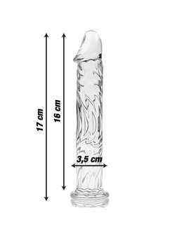 Nebula Series By Ibiza - Modello 12 Dildo in Vetro Borosilicato 17 X 3,5 CM Trasparente