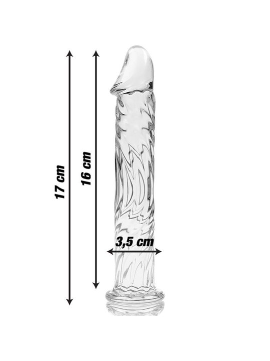 Nebula Series By Ibiza - Modello 12 Dildo in Vetro Borosilicato 17 X 3,5 CM Trasparente