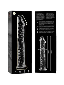 Nebula Series By Ibiza - Modello 12 Dildo in Vetro Borosilicato 17 X 3,5 CM Trasparente