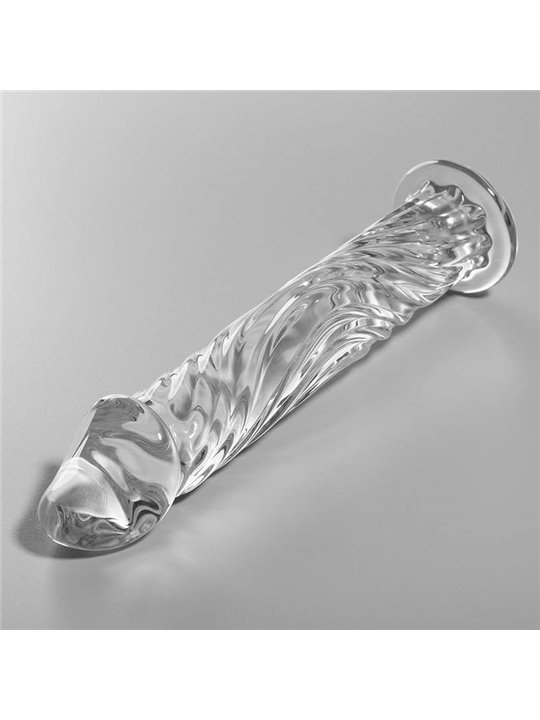 Nebula Series By Ibiza - Model 12 Dildo Borosilicate Glass 17 X 3.5 CM Clear