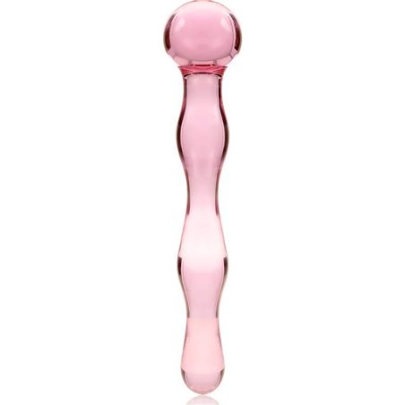 Nebula Series By Ibiza - Model 13 Dildo Borosilicate Glass 18 X 3.5 CM Pink