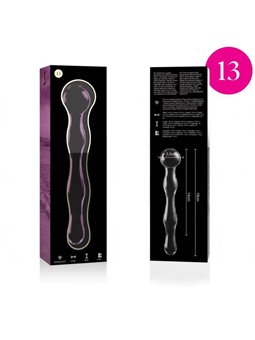 Nebula Series By Ibiza - Model 13 Dildo Borosilicate Glass 18 X 3.5 CM Pink
