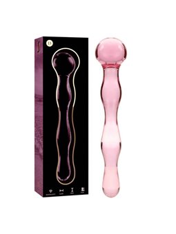 Nebula Series By Ibiza - Model 13 Dildo Borosilicate Glass 18 X 3.5 CM Pink