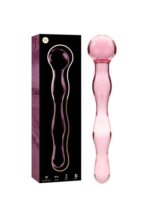 Nebula Series By Ibiza - Model 13 Dildo Borosilicate Glass 18 X 3.5 CM Pink