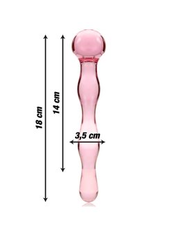 Nebula Series By Ibiza - Model 13 Dildo Borosilicate Glass 18 X 3.5 CM Pink