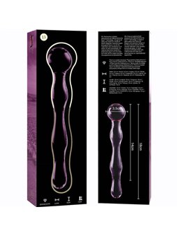 Nebula Series By Ibiza - Model 13 Dildo Borosilicate Glass 18 X 3.5 CM Pink