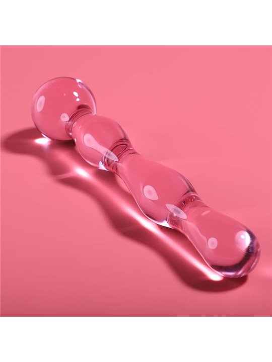 Nebula Series By Ibiza - Model 13 Dildo Borosilicate Glass 18 X 3.5 CM Pink
