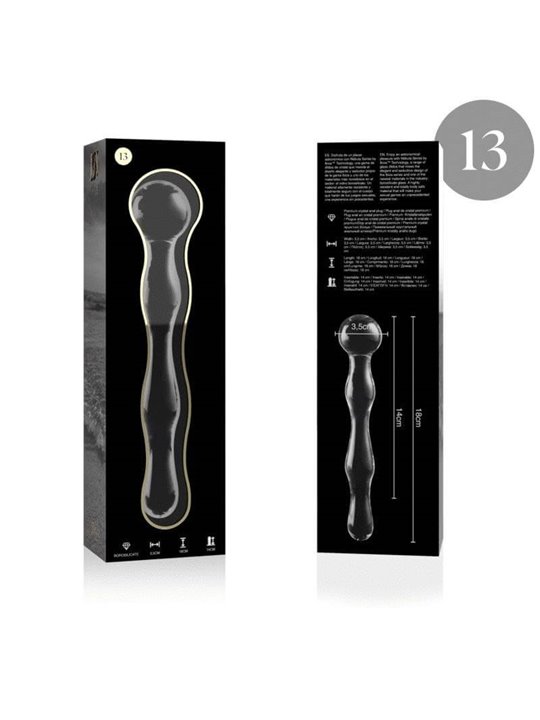 Nebula Series By Ibiza - Modello 13 Dildo in Vetro Borosilicato 18 X 3,5 CM Trasparente