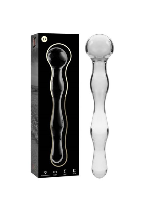 Nebula Series By Ibiza - Modello 13 Dildo in Vetro Borosilicato 18 X 3,5 CM Trasparente