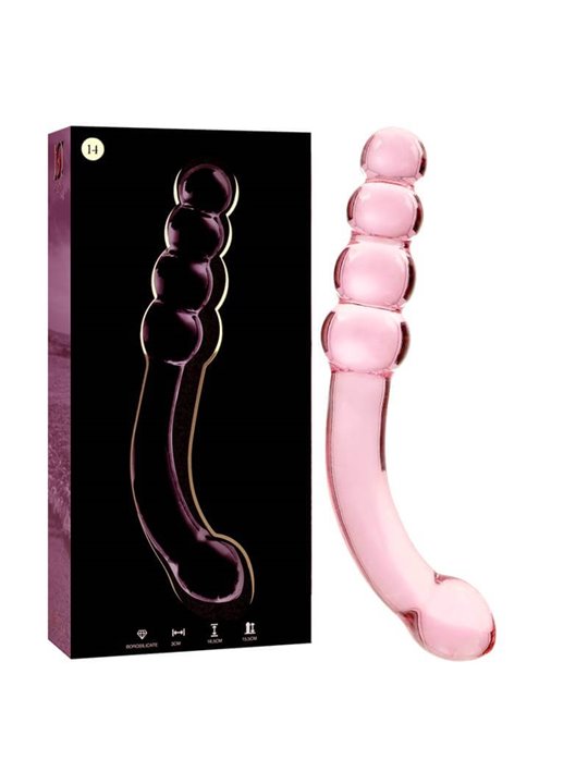Nebula Series By Ibiza - Model 14 Dildo Borosilicate Glass 18.5 X 3 CM Pink