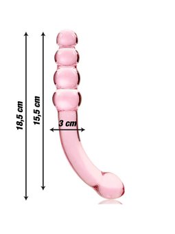 Nebula Series By Ibiza - Model 14 Dildo Borosilicate Glass 18.5 X 3 CM Pink