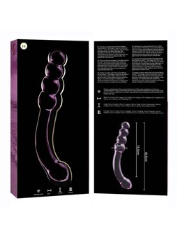 Nebula Series By Ibiza - Model 14 Dildo Borosilicate Glass 18.5 X 3 CM Pink