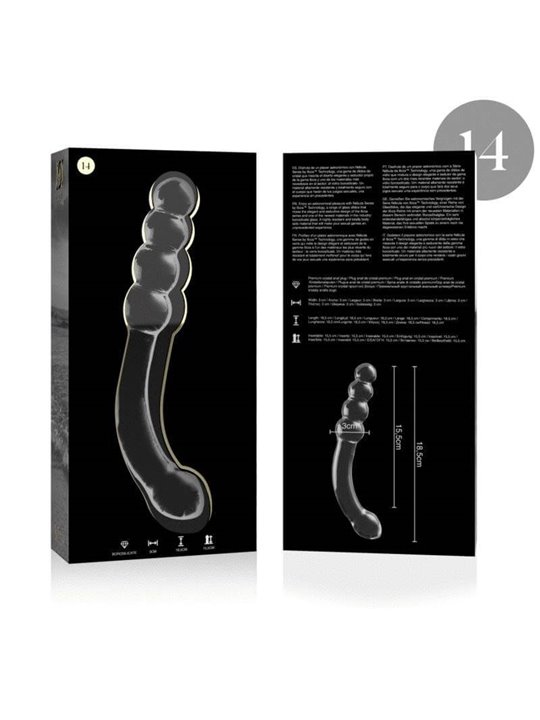 Nebula Series By Ibiza - Modello 14 Dildo in Vetro Borosilicato 18,5 X 3 CM Trasparente