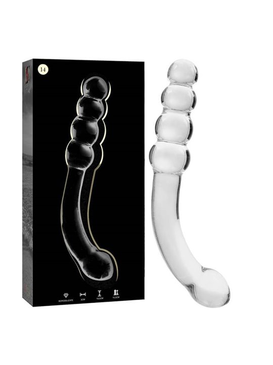 Nebula Series By Ibiza - Model 14 Dildo Borosilicate Glass 18.5 X 3 CM Clear