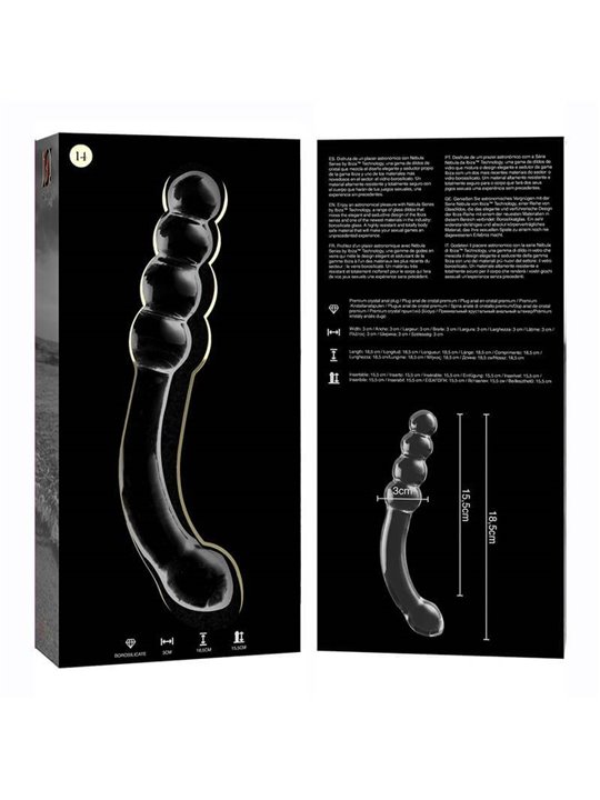 Nebula Series By Ibiza - Modello 14 Dildo in Vetro Borosilicato 18,5 X 3 CM Trasparente